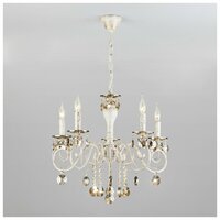 Eurosvet 10104/5 белый с золотом/тонированный хрусталь Strotskis