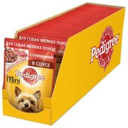 Pedigree Корм для собак Для взрослых собак мелких пород с говядиной в соусе фото